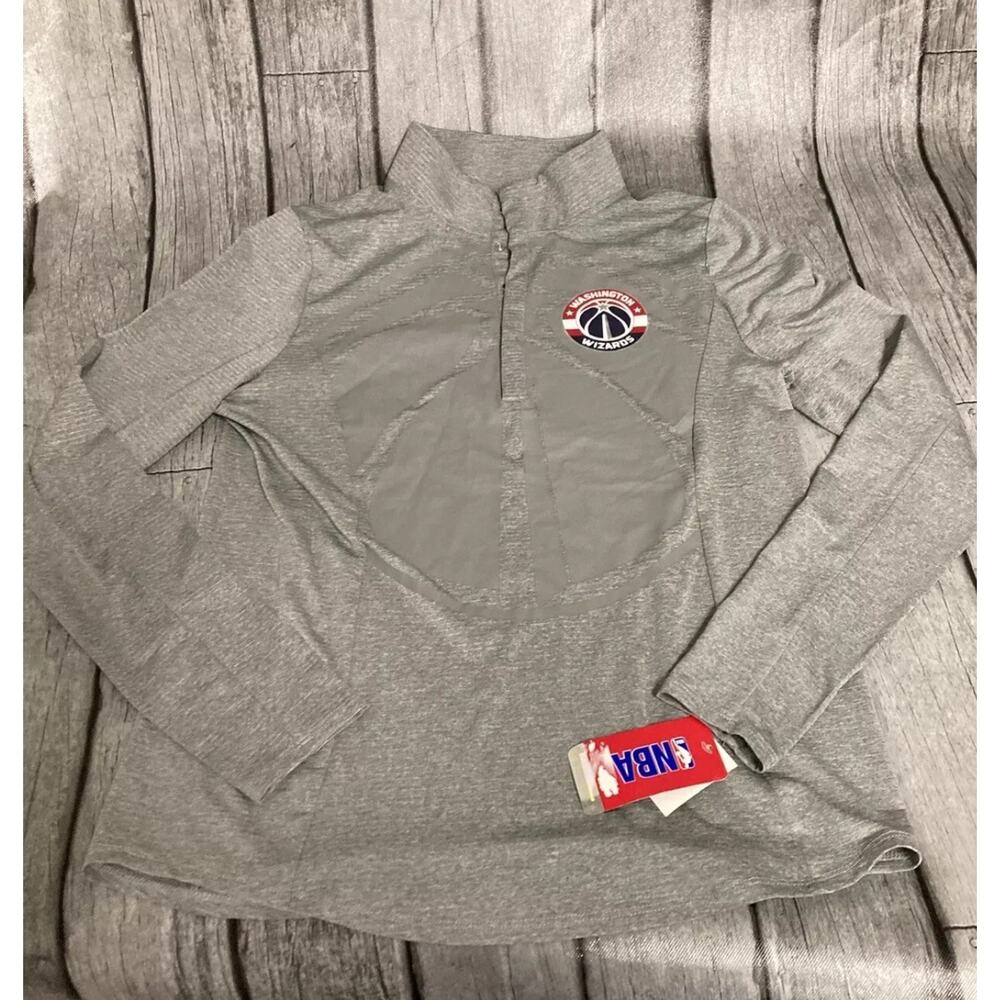 NWT Womens NBA Apparel Washington Wizards 1/4 Snap LS Performance Tee Medium